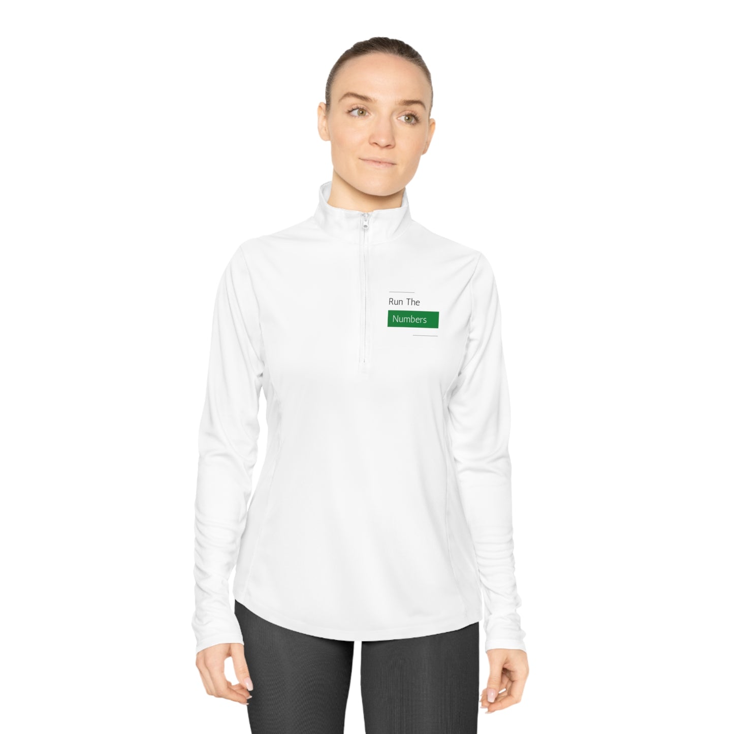 Ladies Quarter-Zip Pullover - Run The Numbers