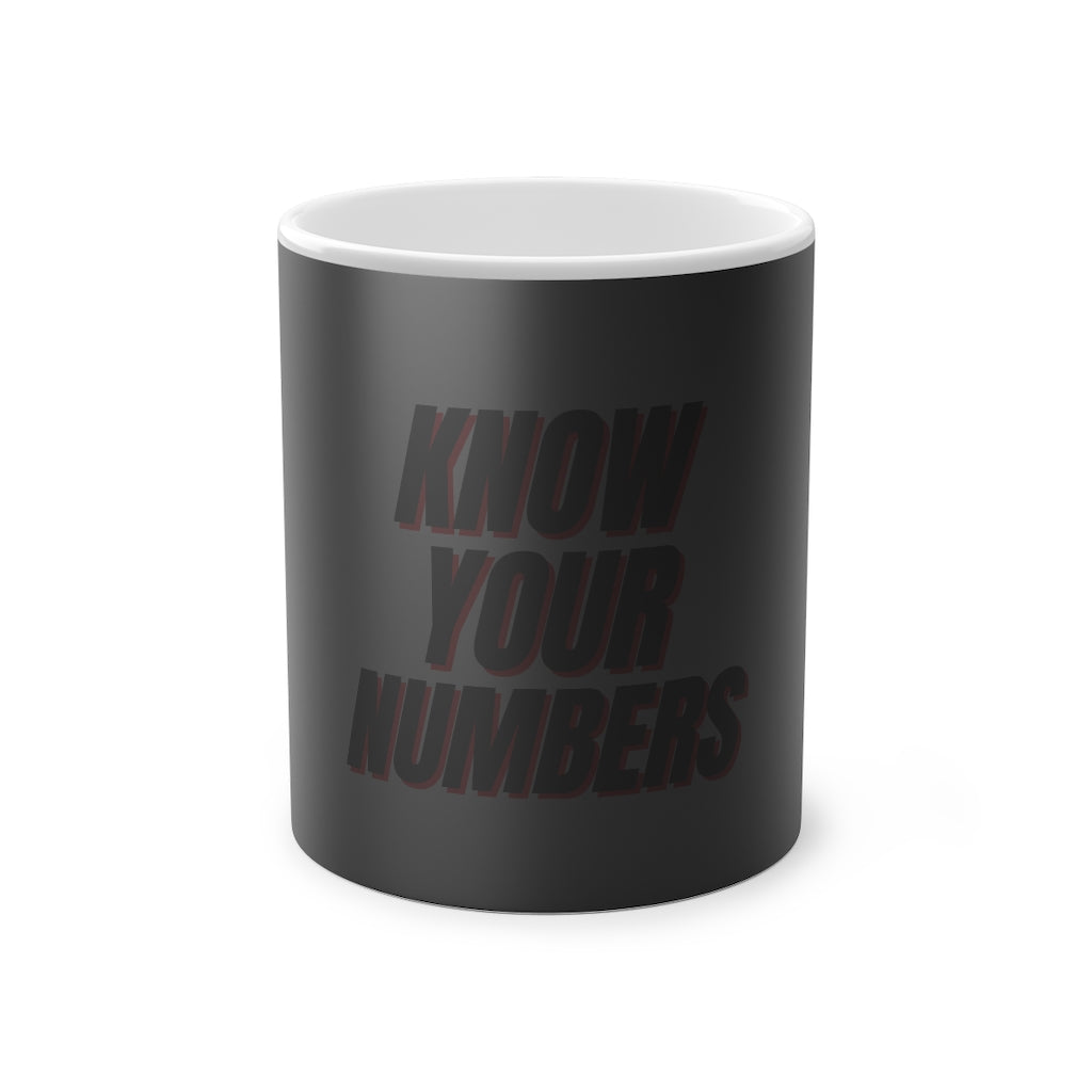 Know Your Numbers - Magic Color Changing Coffee Mug, 11oz