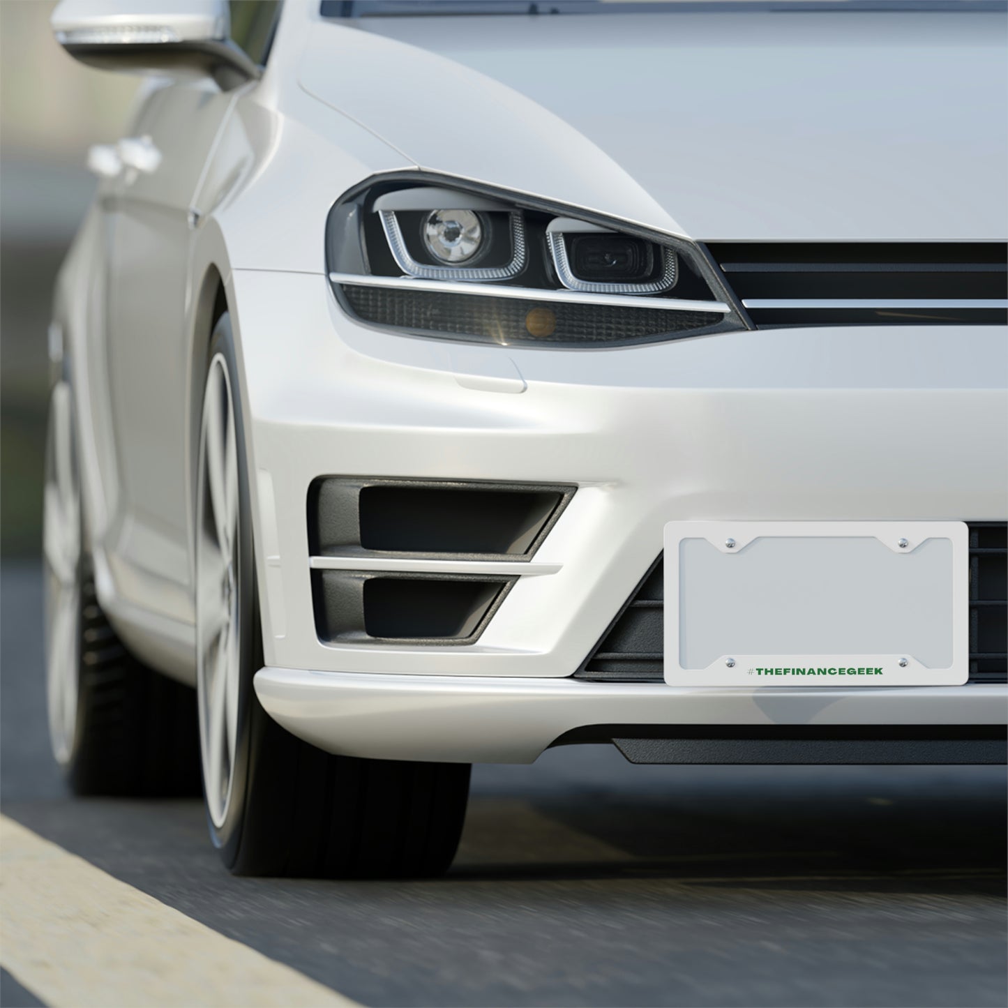 Metal License Plate Frame - #TheFinanceGeek