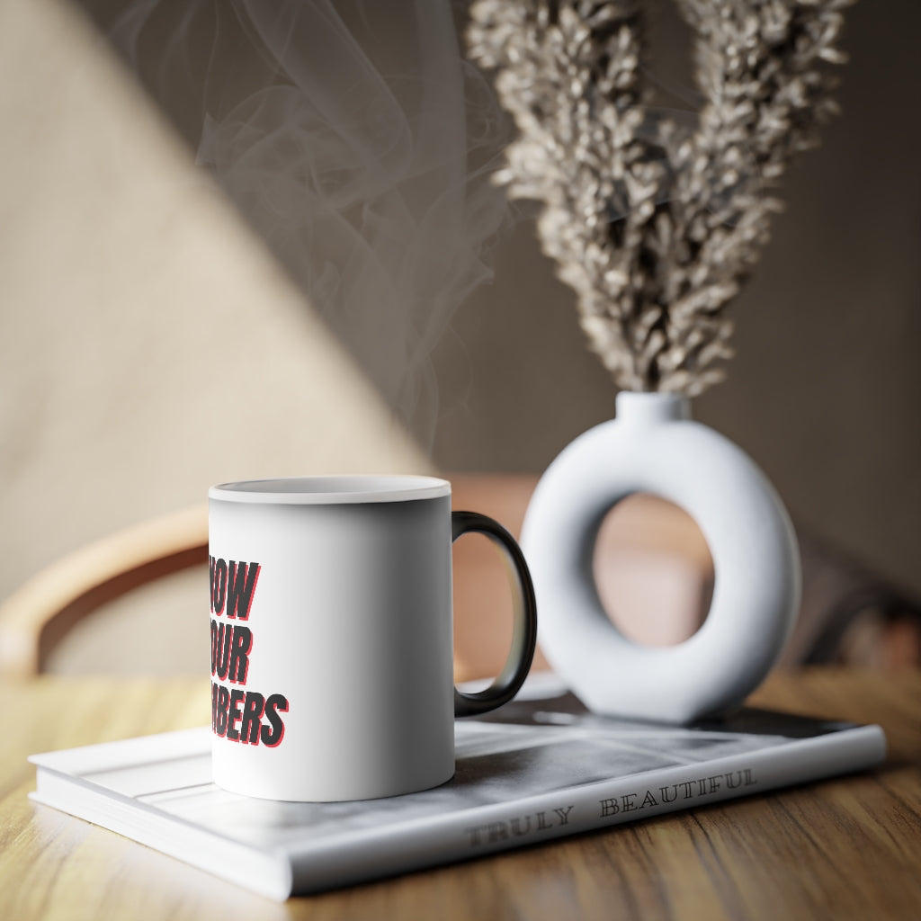 Know Your Numbers - Magic Color Changing Coffee Mug, 11oz
